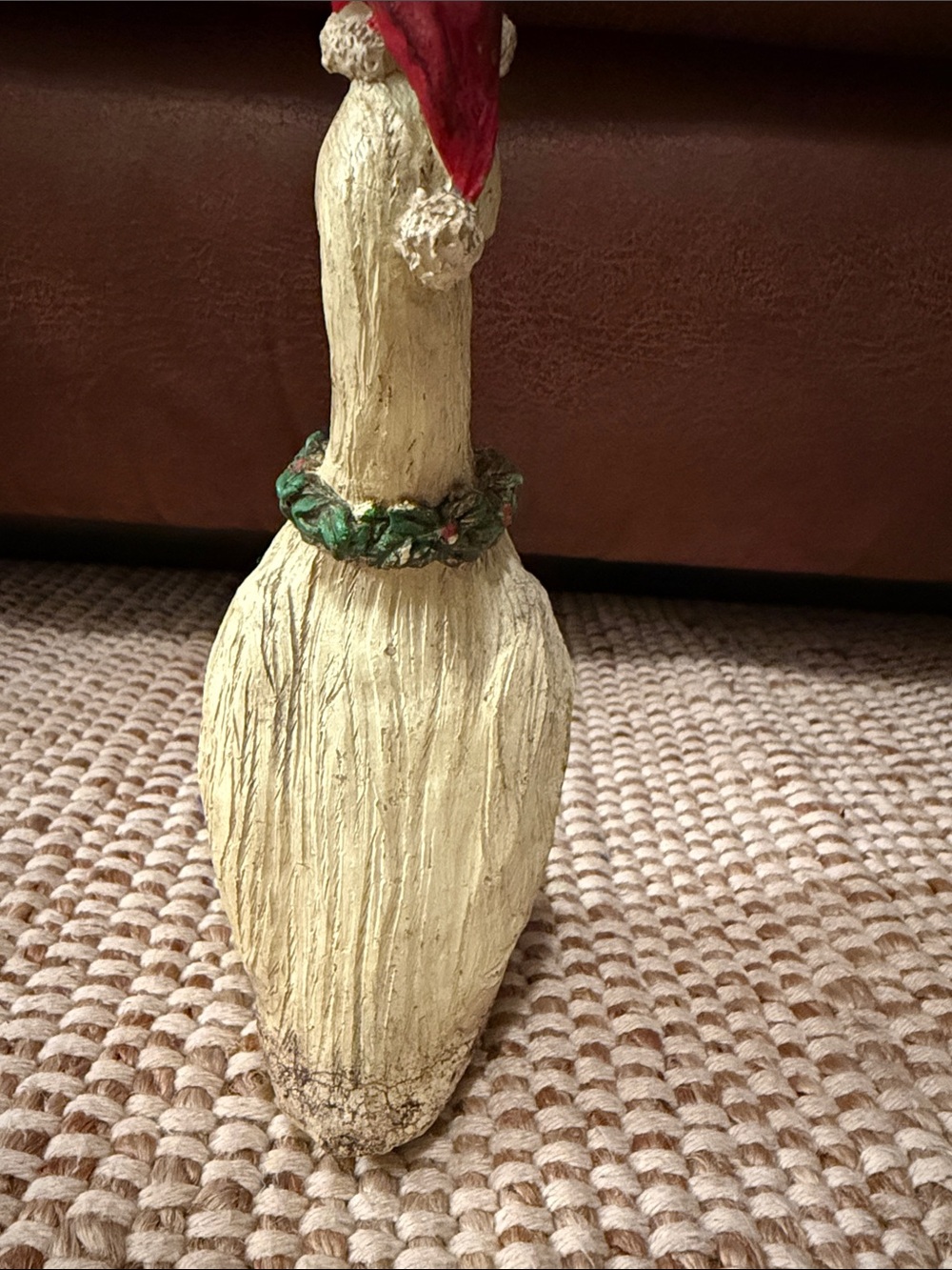 Christmas Goose Duck Vintage Rustic (Wood Look) Handmade Resin Figurine - Picture 4 of 5